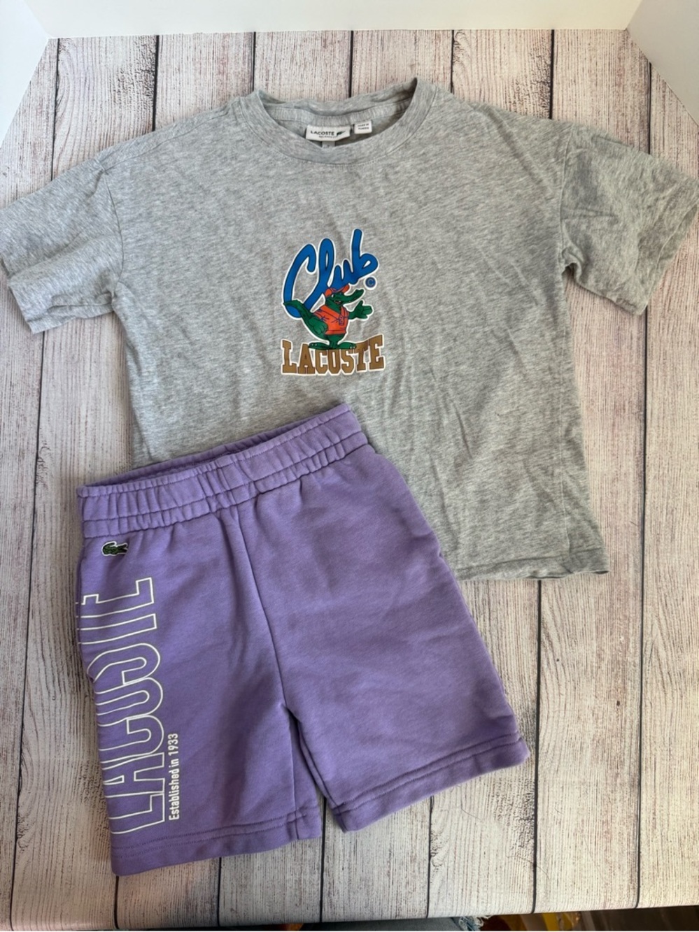 LACOSTE Girls Short Outfit Mixed Size 4 And 8